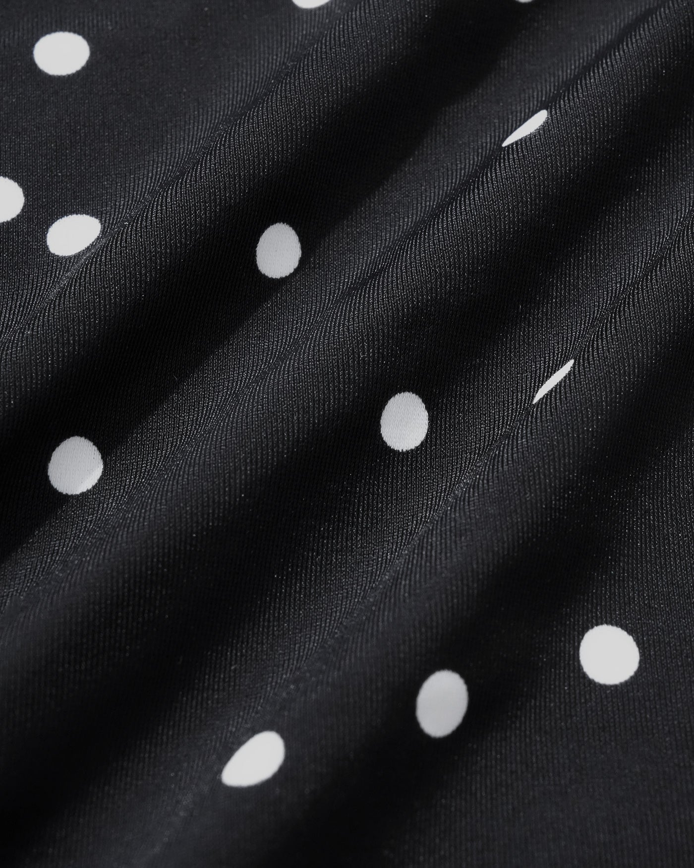 Siyah Polka Dots Tek Parça Mayo