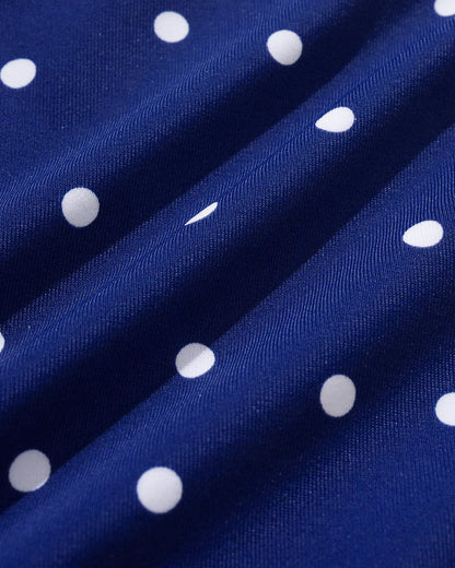 Mavi Polka Dots Bralet Bikini Takımı