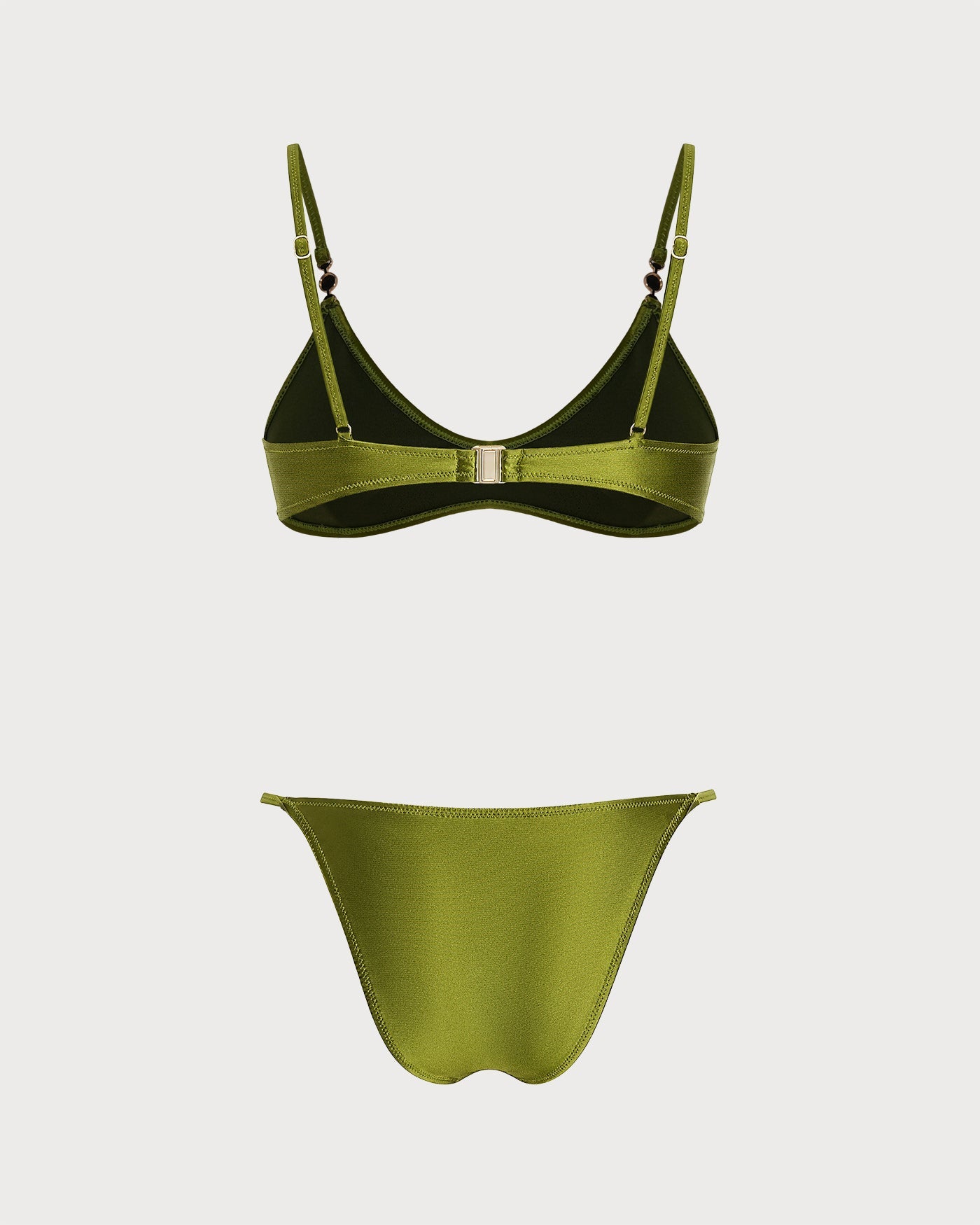 Yeşil Normal Bel Üçgen Bikini Takımı