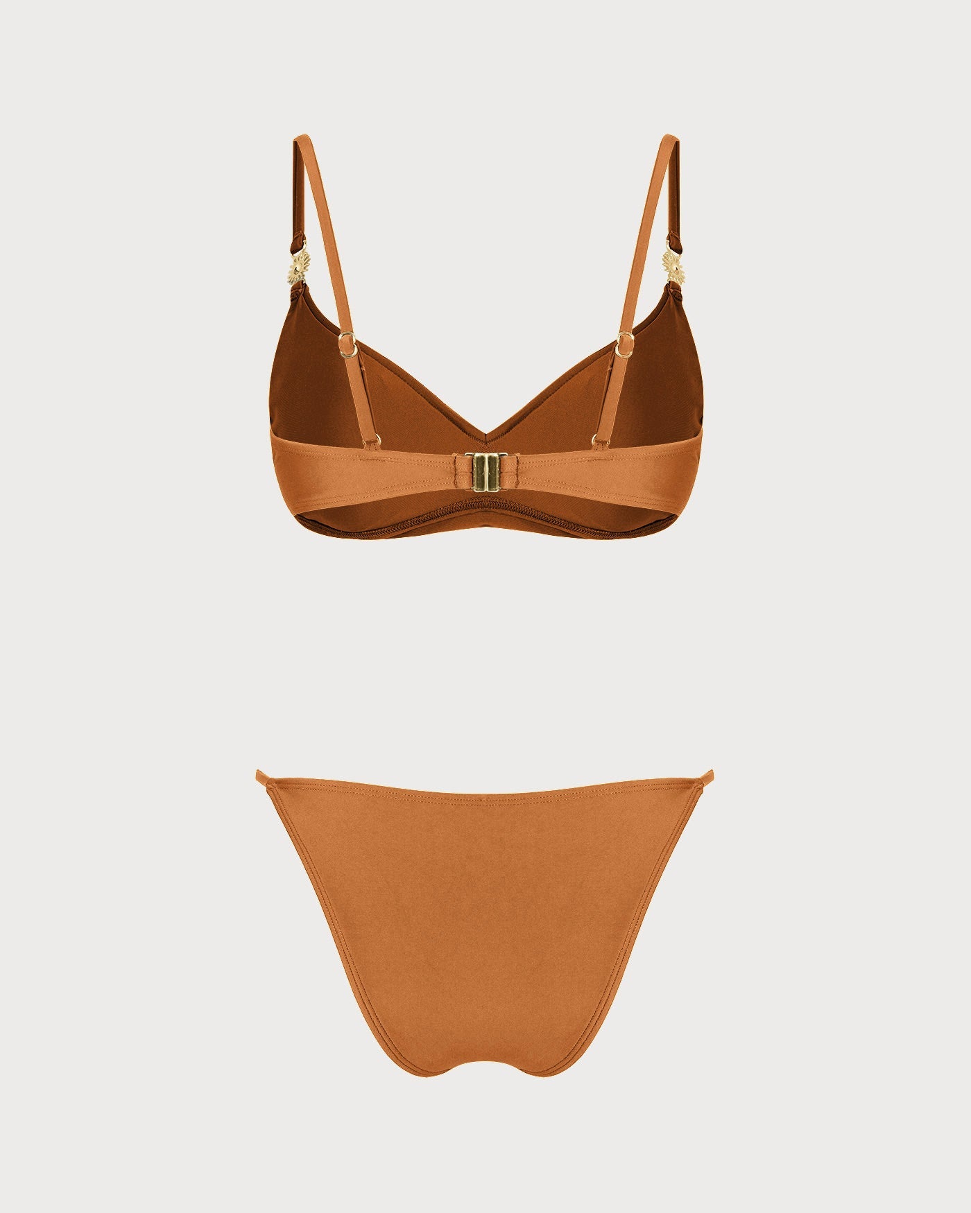 Karamel V Yaka Bralet Bikini Takımı