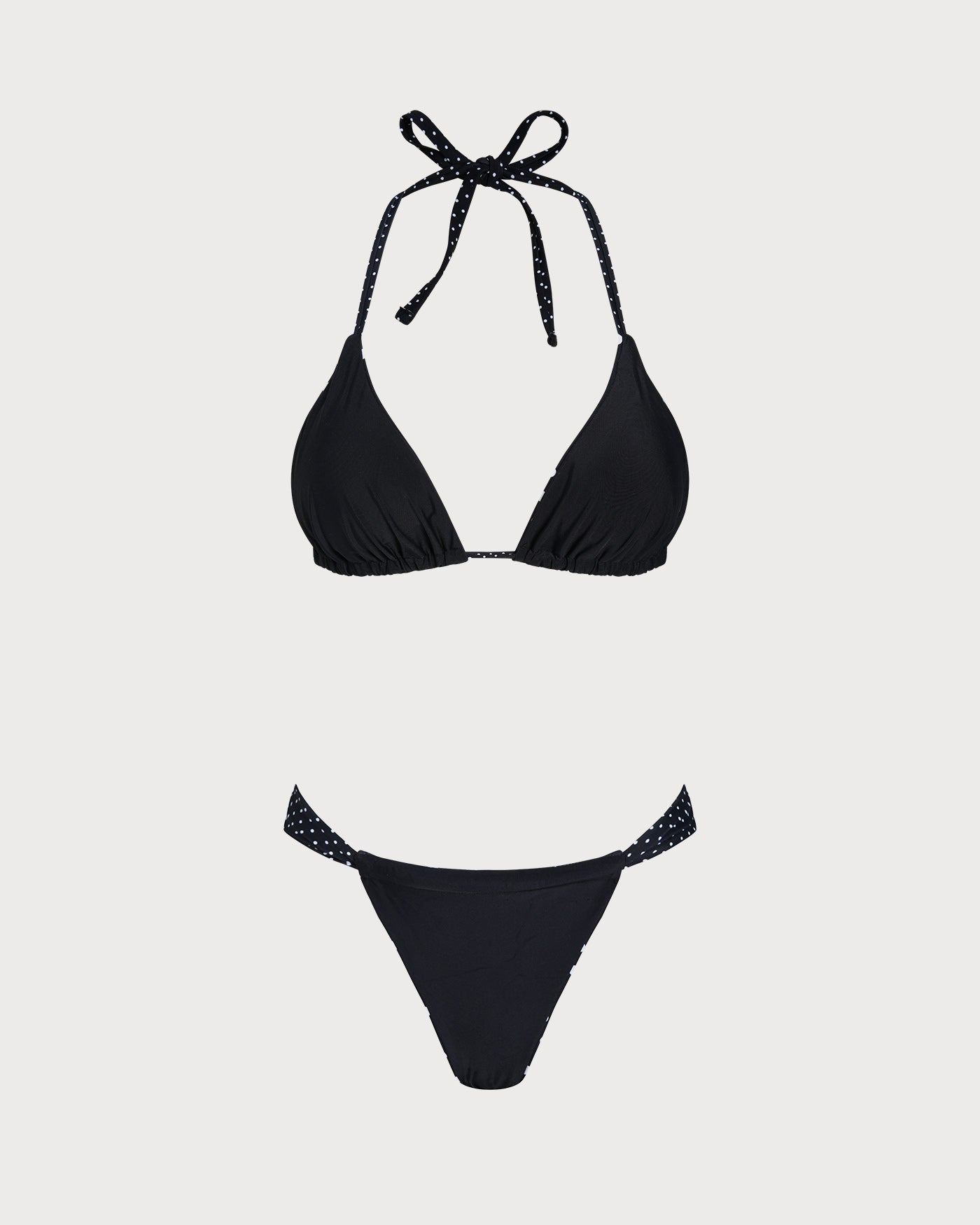 Siyah Puantiyeli Reversible Bikini Takımı
