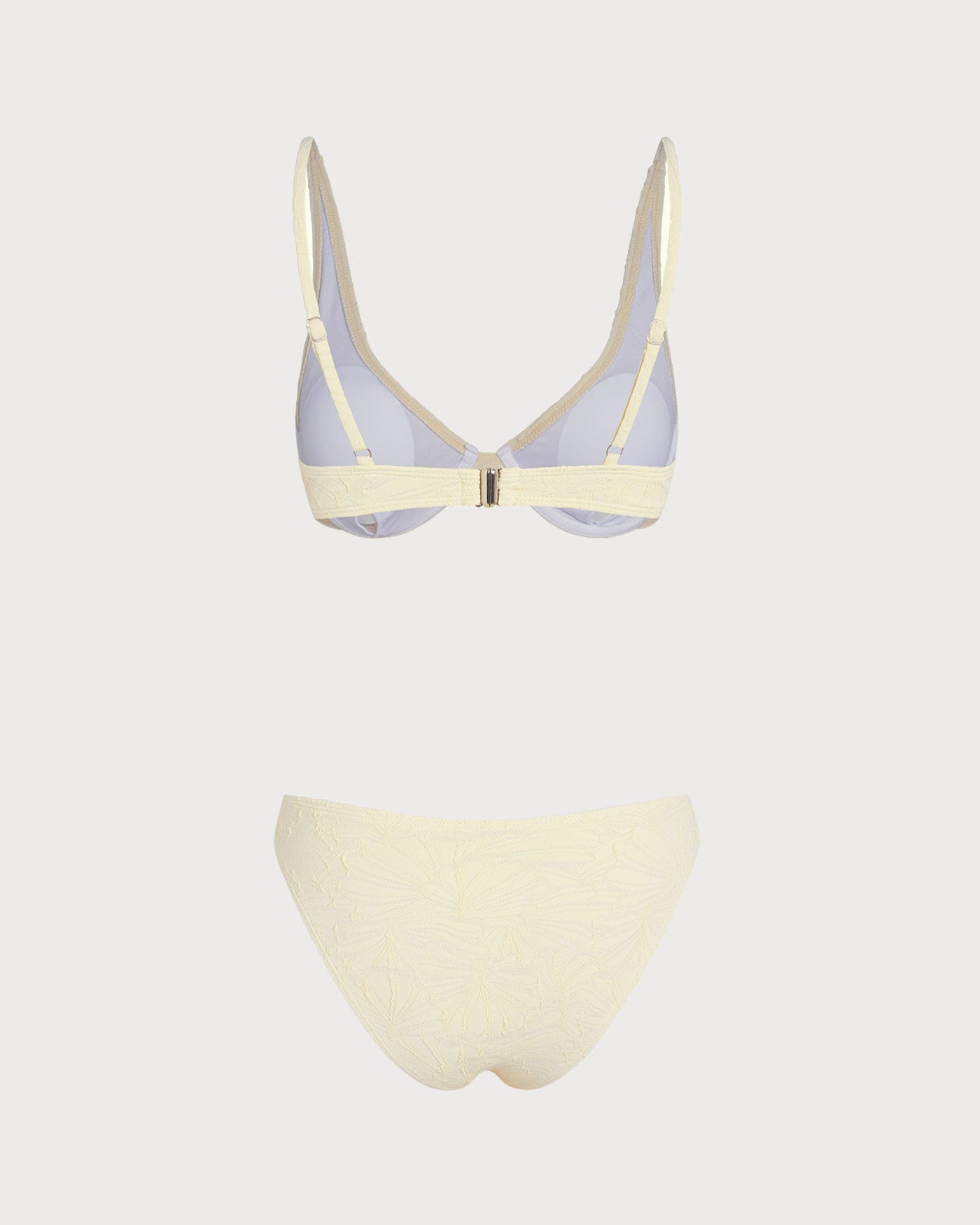 Bej Jakarlı Balenli Bikini Takımı