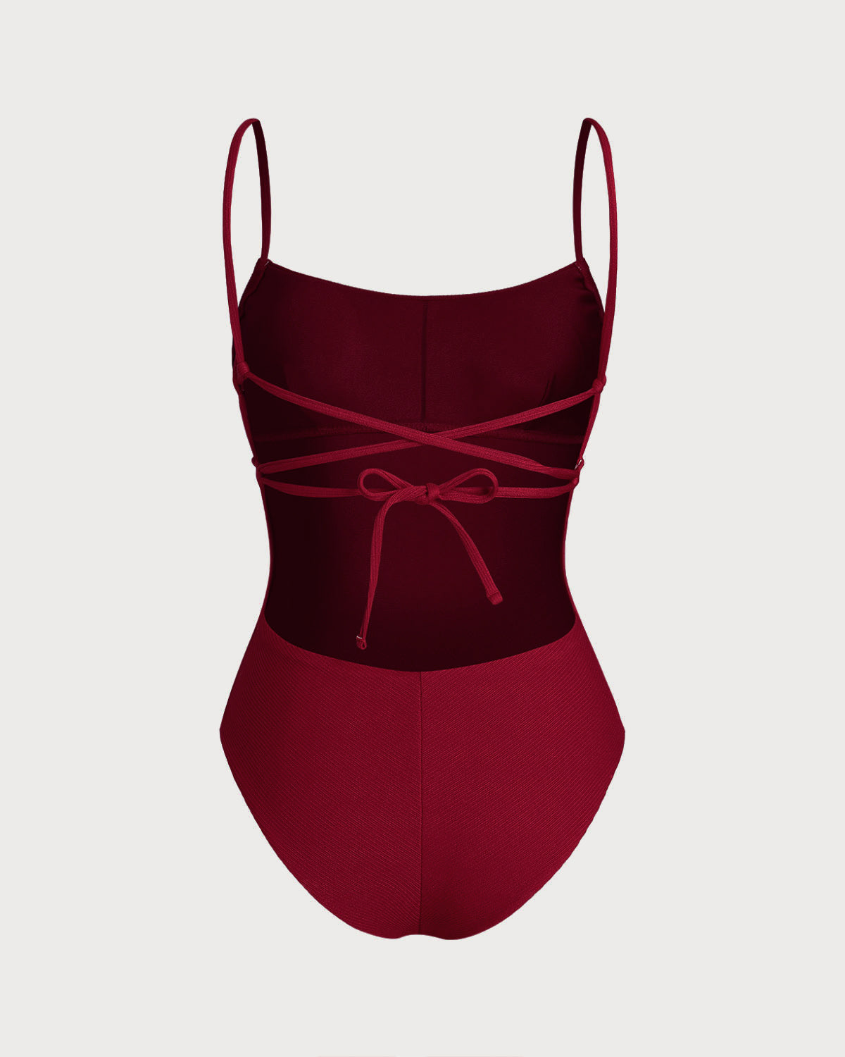 Kırmızı Bralet Çapraz Tek Parça Mayo