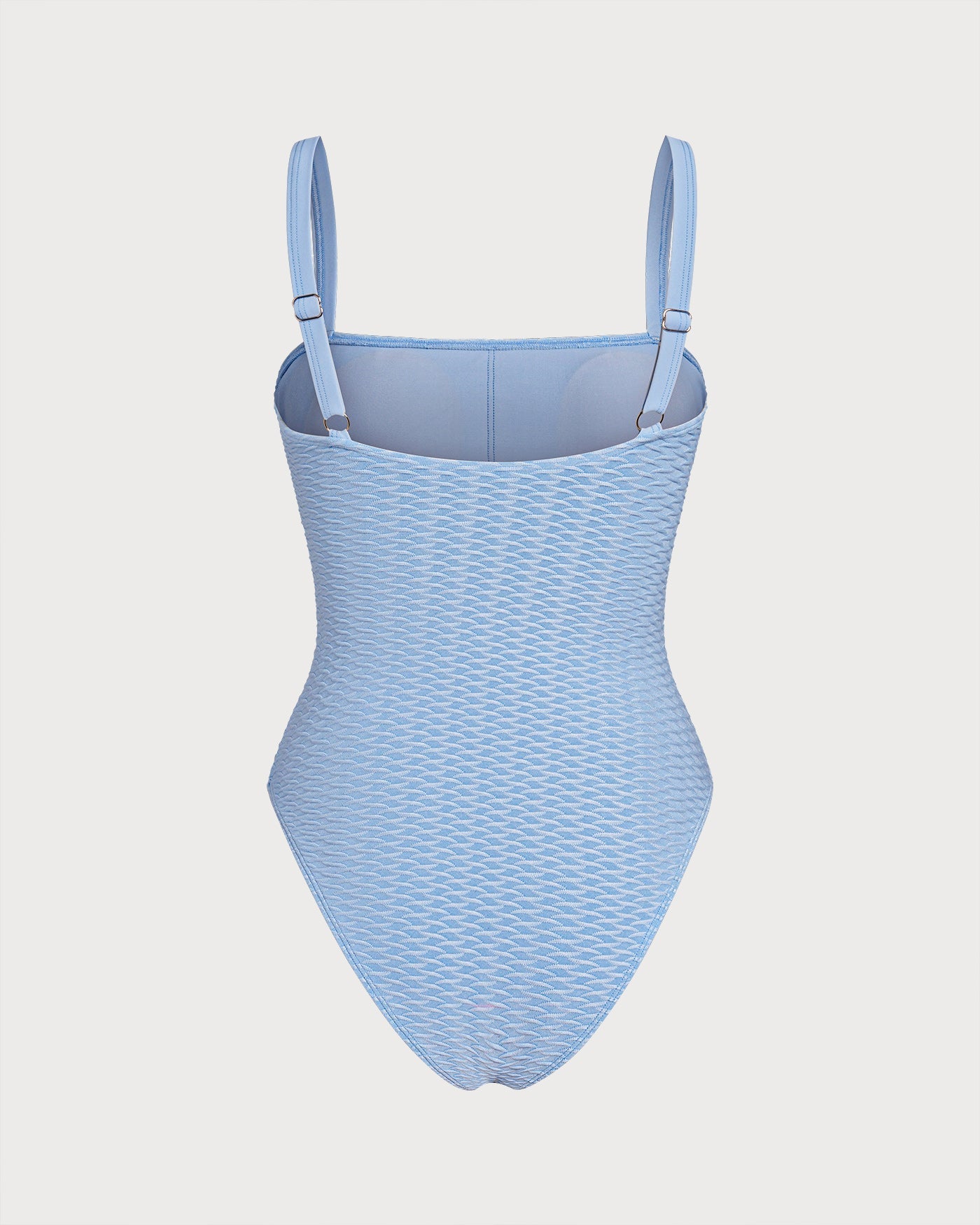 Mavi O Halka Detaylı Bandeau Tek Parça Mayo