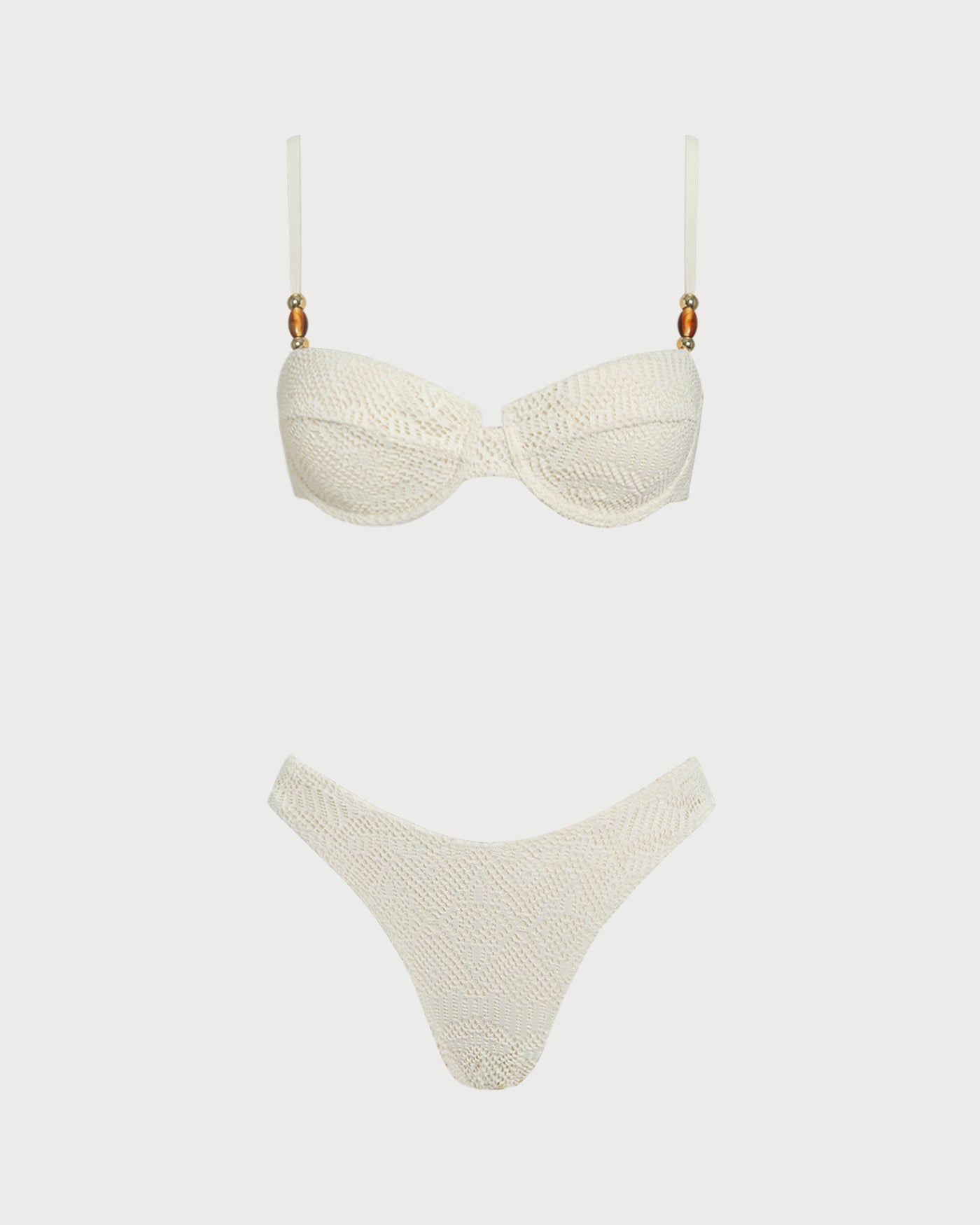 Beyaz Dokulu Balenli Three-Piece Takım