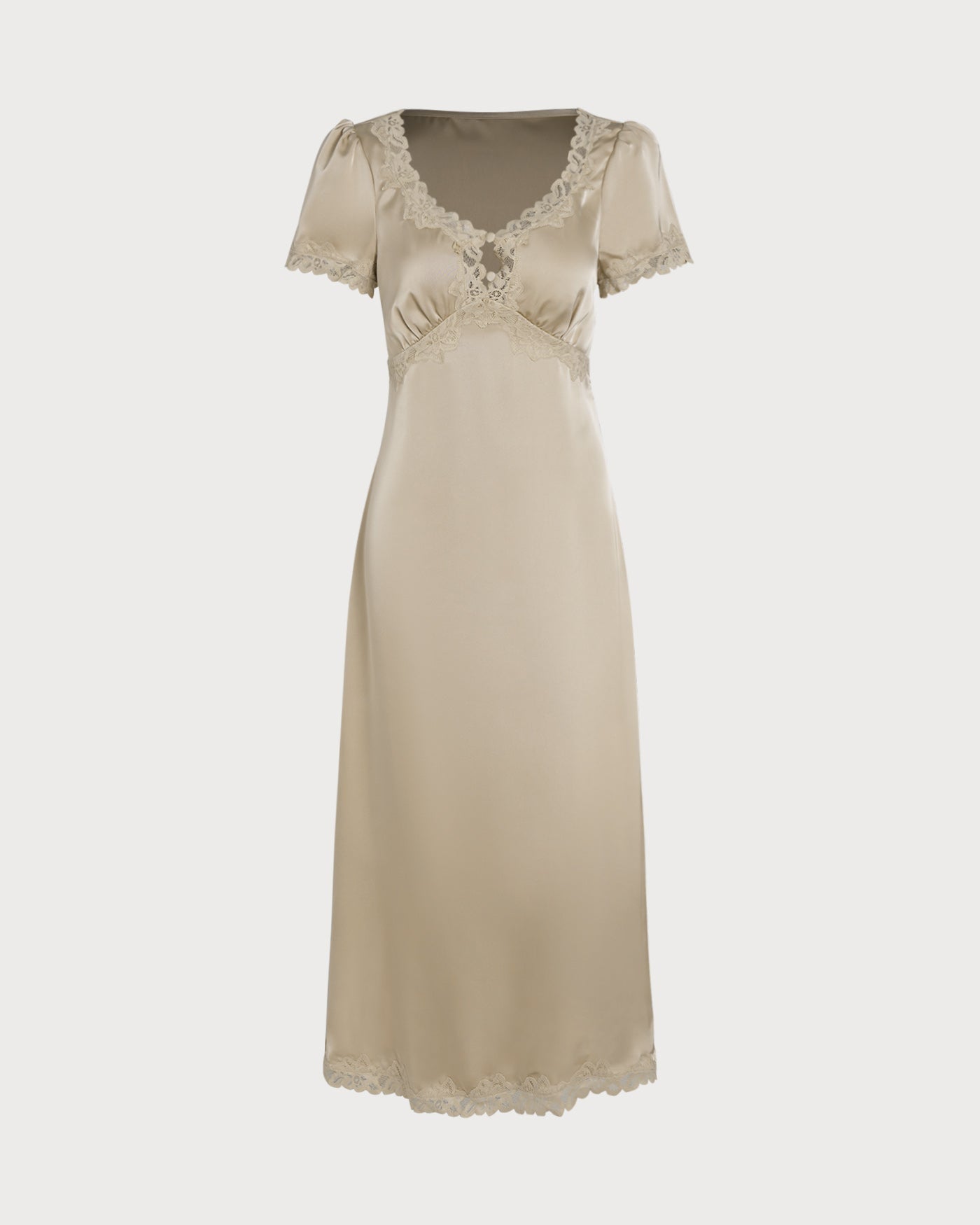 Kayısı Dantelli Tunik Maxi Elbiseler