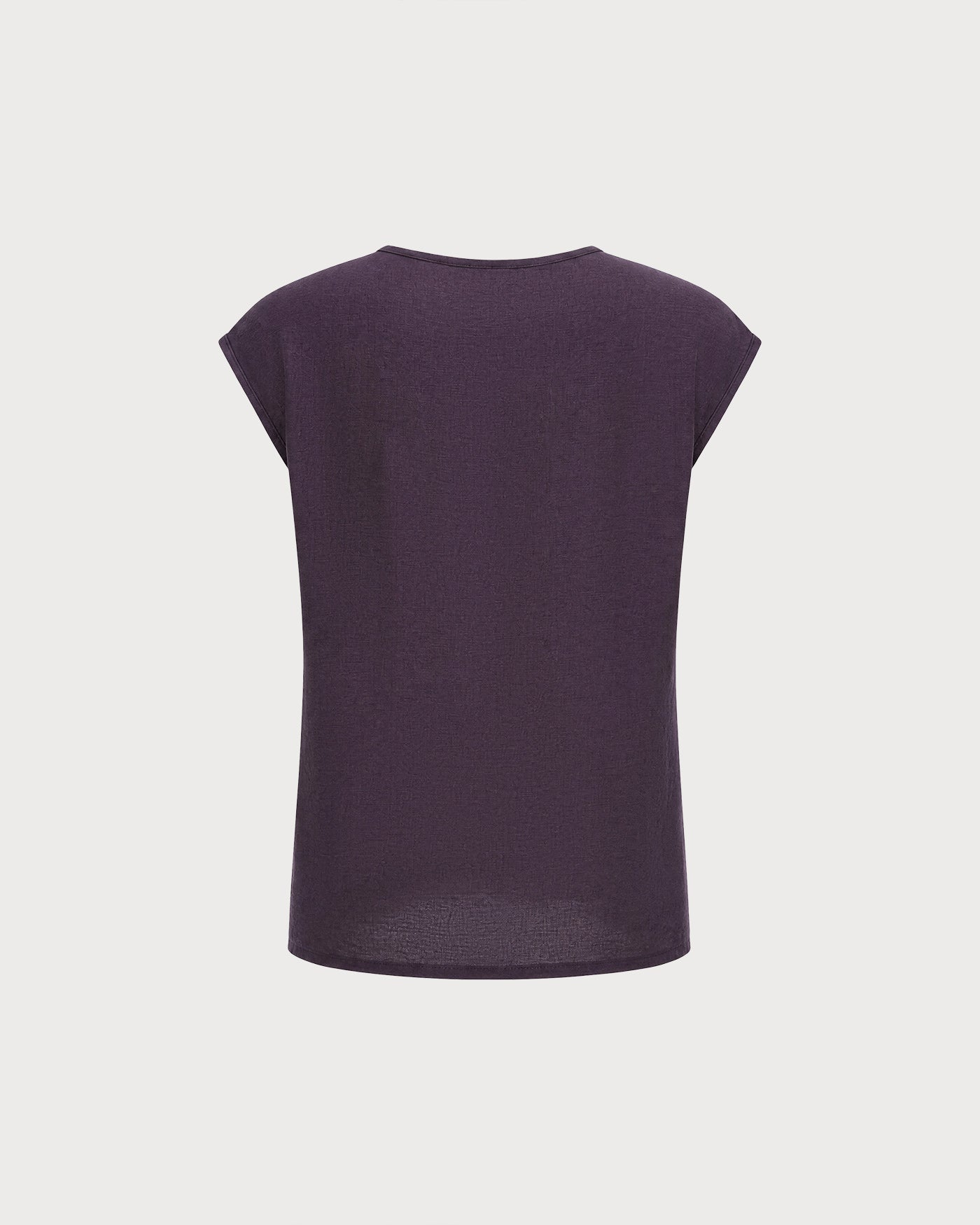Mor Bisiklet Yaka Düşük Shoulder Tişört