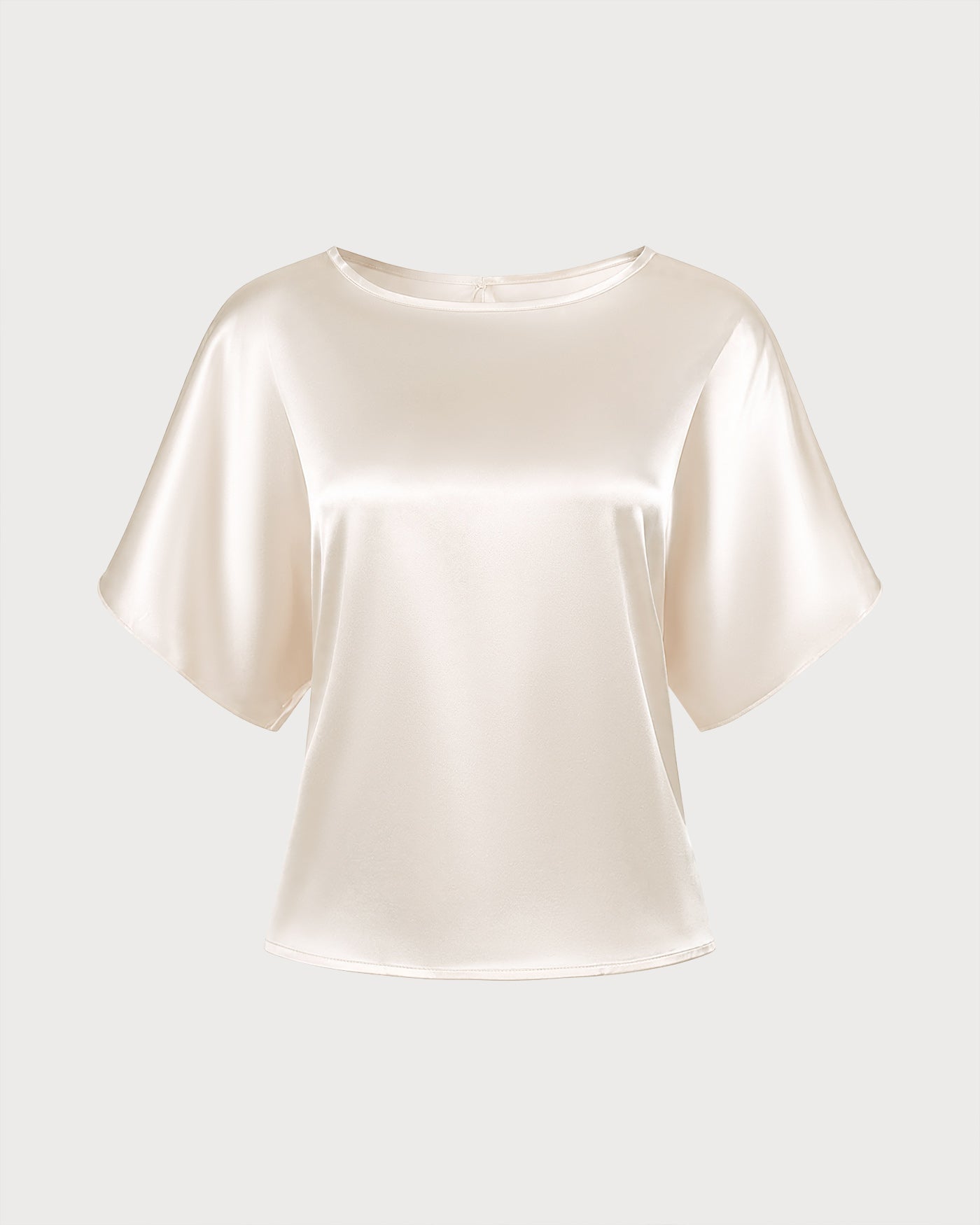 Kayısı Kayık Yaka Düşük Shoulder Bağlamalı Tişört